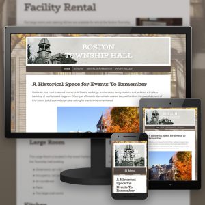 Boston Township Hall website - designed and developed by Stofka Creative Ltd.
